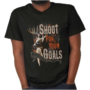 Deer Hunting Shoot for Your Goals Graphic T Shirt Men or Women(Black)
