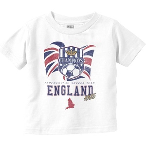 England Professional Soccer Champion Toddler Baby Graphic T Shirt(White)