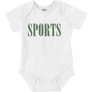 Funny Ironic Sports Sarcastic Athlete Baby Romper Boys or Girls(White)