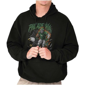 Home Team Skeleton Football Player Hoodie Sweatshirt Women Men(Black – Philadelphia)