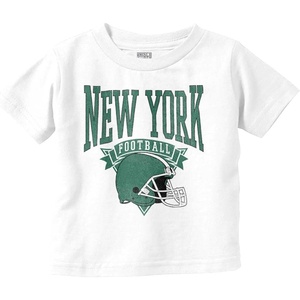 Hometown Football Team Fan Helmet Toddler Baby Graphic T Shirt(White – New York)