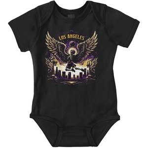 Los Angeles Skeleton Basketball Player Baby Romper Boys or Girls(Black – Slam Dunk)