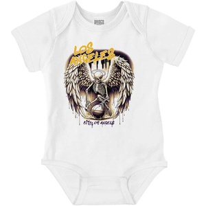 Los Angeles Skeleton Basketball Player Baby Romper Boys or Girls(White – Angel Drip)