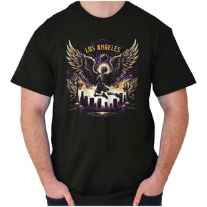 Los Angeles Skeleton Basketball Player Graphic T Shirt Men or Women(Black – Slam Dunk)