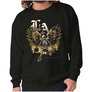 Los Angeles Skeleton Basketball Player Sweatshirt for Men or Women(Black – La Dribble)