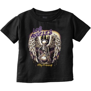 Los Angeles Skeleton Basketball Player Toddler Baby Graphic T Shirt(Black – Angel Drip)