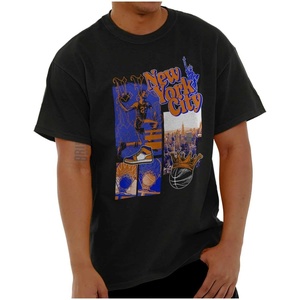 New York Basketball Game NYC Graffiti Graphic T Shirt Men or Women(Black)