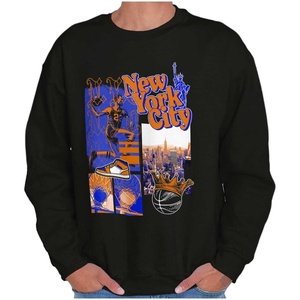 New York Basketball Game NYC Graffiti Sweatshirt for Men or Women(Black)