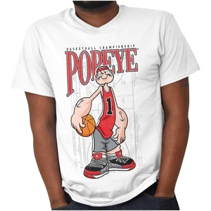 Popeye Sports Basketball Hoops Team Player Graphic T Shirt Men or Women(White – Sport Gameplay)