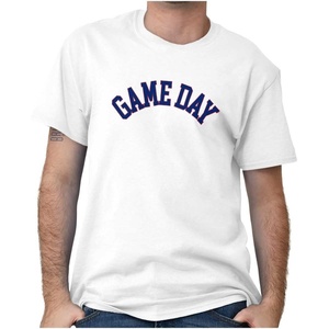 Varsity Game Day Sports Athlete Fan Graphic T Shirt Men or Women(White)