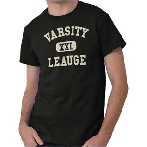 Varsity League Sports Athlete Fan Graphic T Shirt Men or Women(Black)