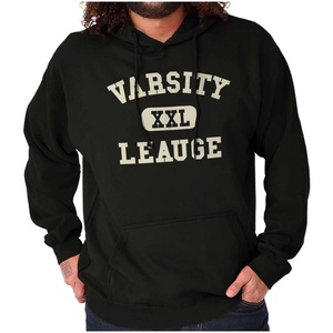 Varsity League Sports Athlete Fan Hoodie Sweatshirt Women Men(Black)