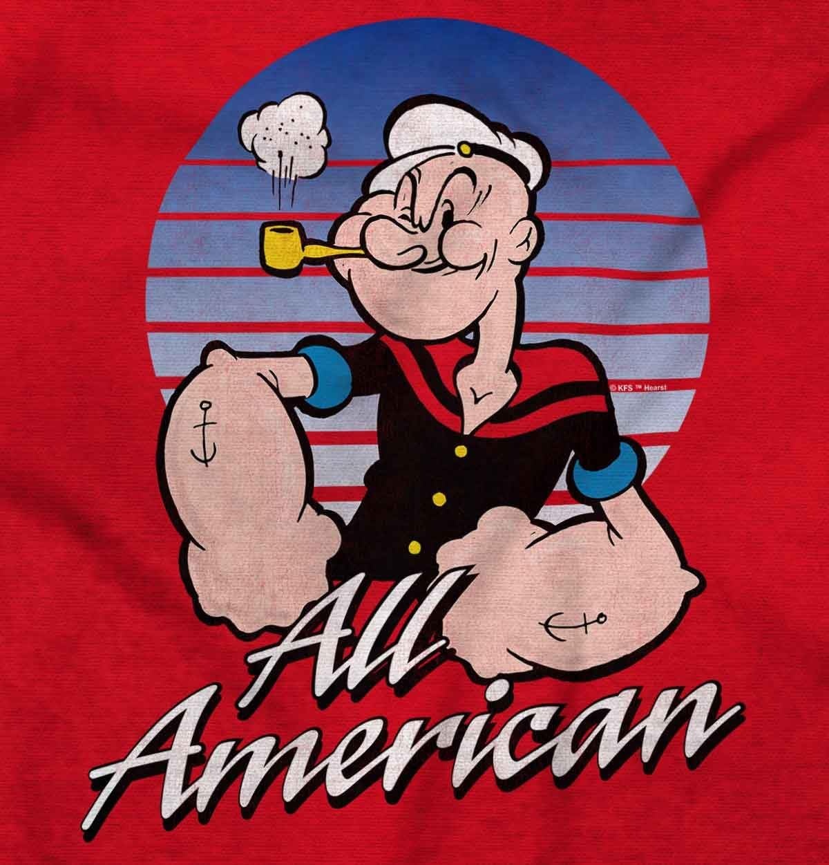 image:imageAll American Popeye The Sailor Man Graphic T Shirt Men or WomenRed