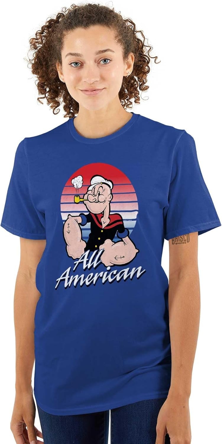 image:imageAll American Popeye The Sailor Man Graphic T Shirt Men or WomenRoyal