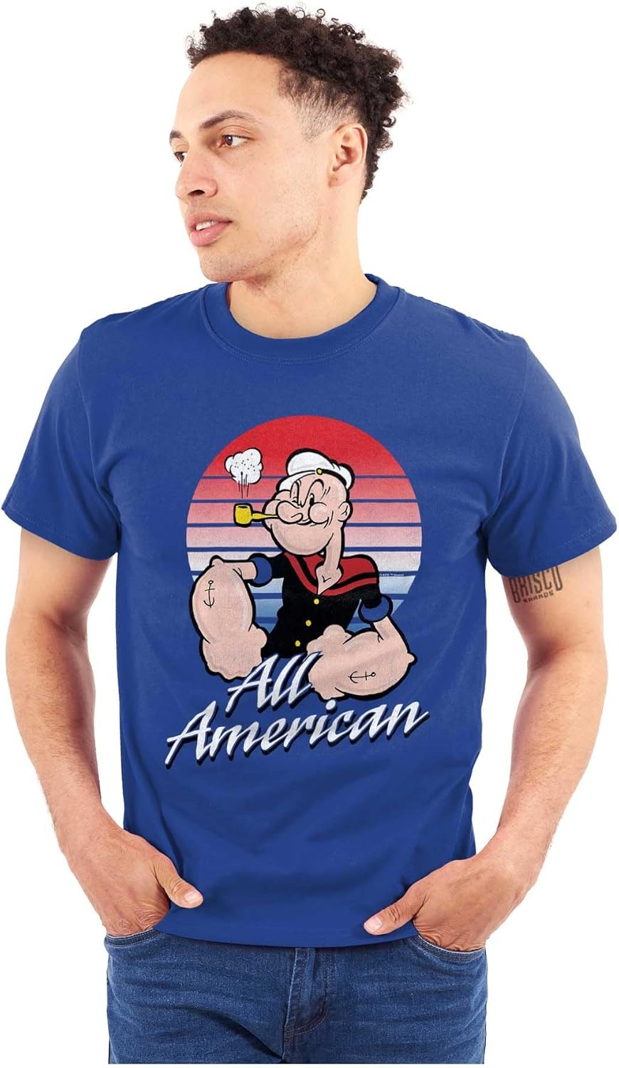 image:imageAll American Popeye The Sailor Man Graphic T Shirt Men or WomenRoyal