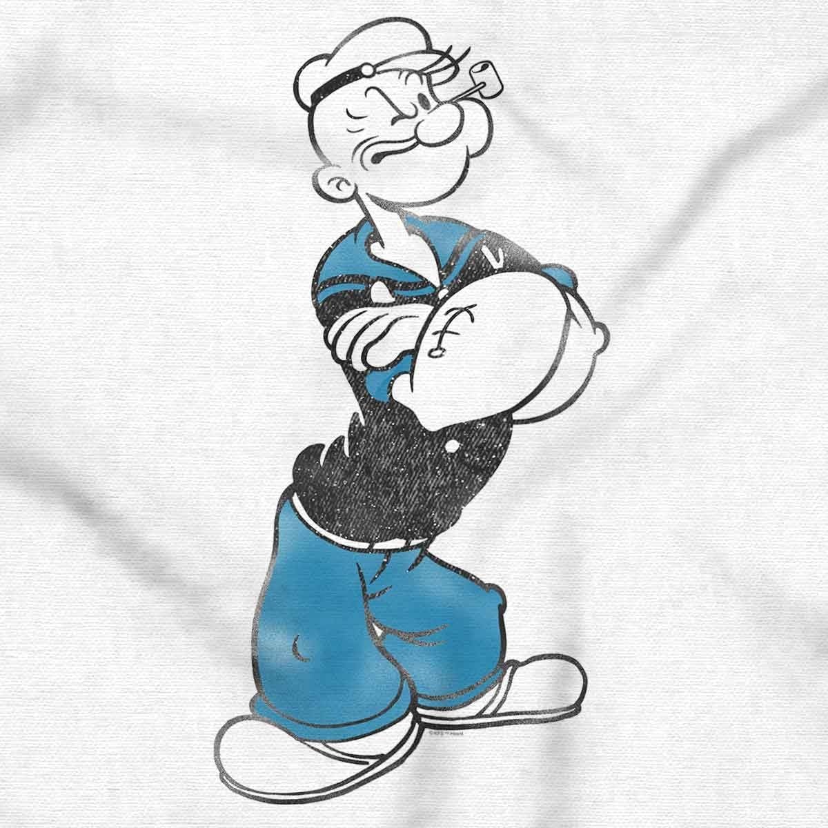 image:imageBrisco Brands Classic Vintage Popeye the Sailor Man Baby Romper Boys or GirlsWhite