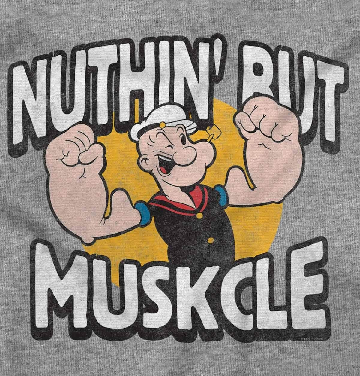 image:imageBrisco Brands Nuthin But Muskcle Popeye Sailor Youth T Shirt Tee GirlsHeather