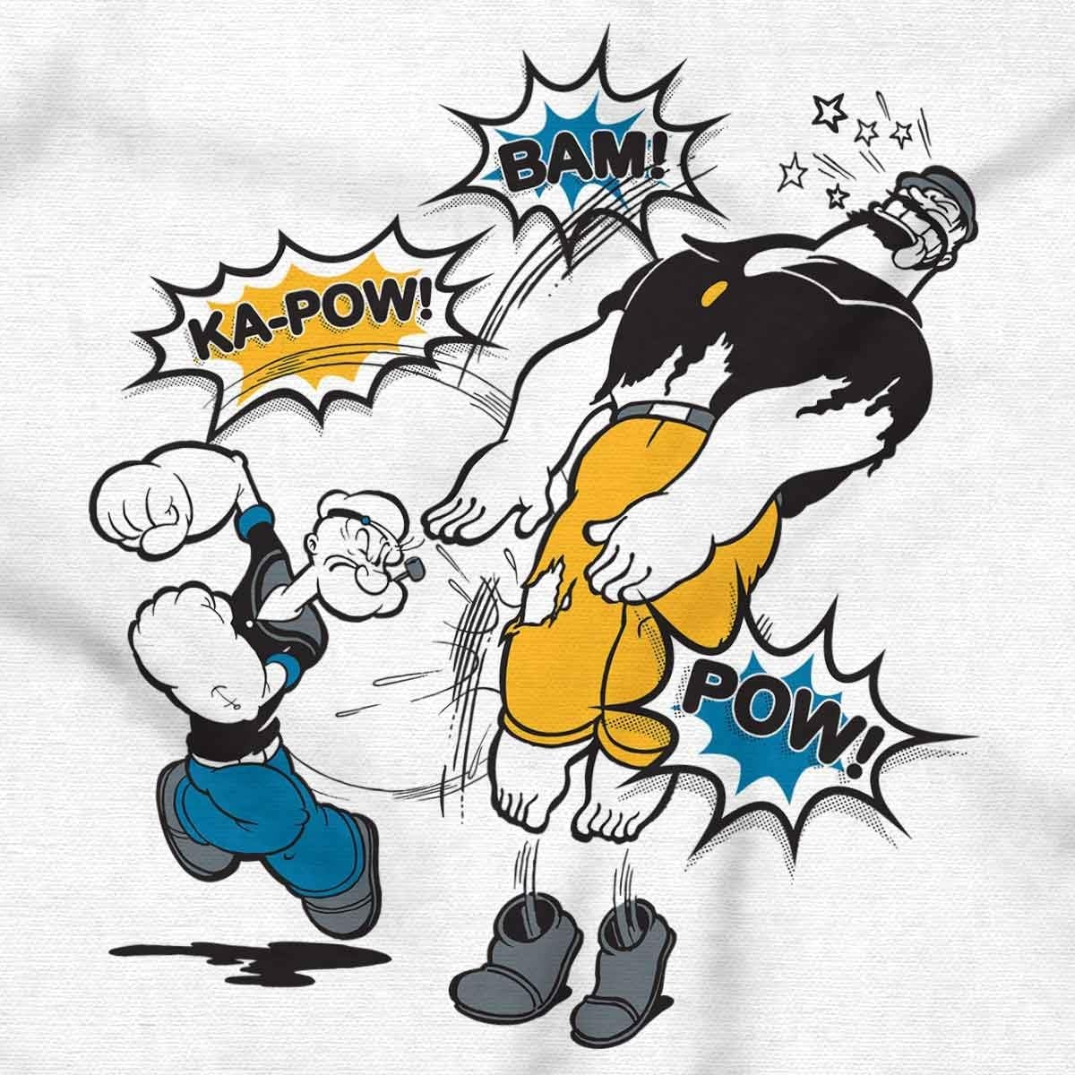 image:imageBrisco Brands Popeye Bluto Fight KaPow Punch Graphic T Shirt Men or WomenWhite