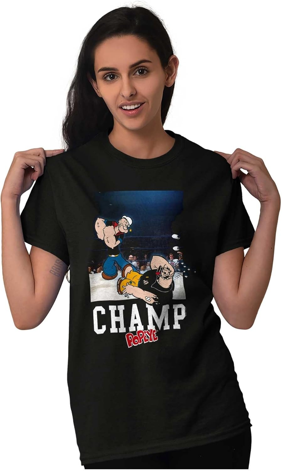 image:imageBrisco Brands Popeye Boxing Championship Photo Graphic T Shirt Men or WomenBlack