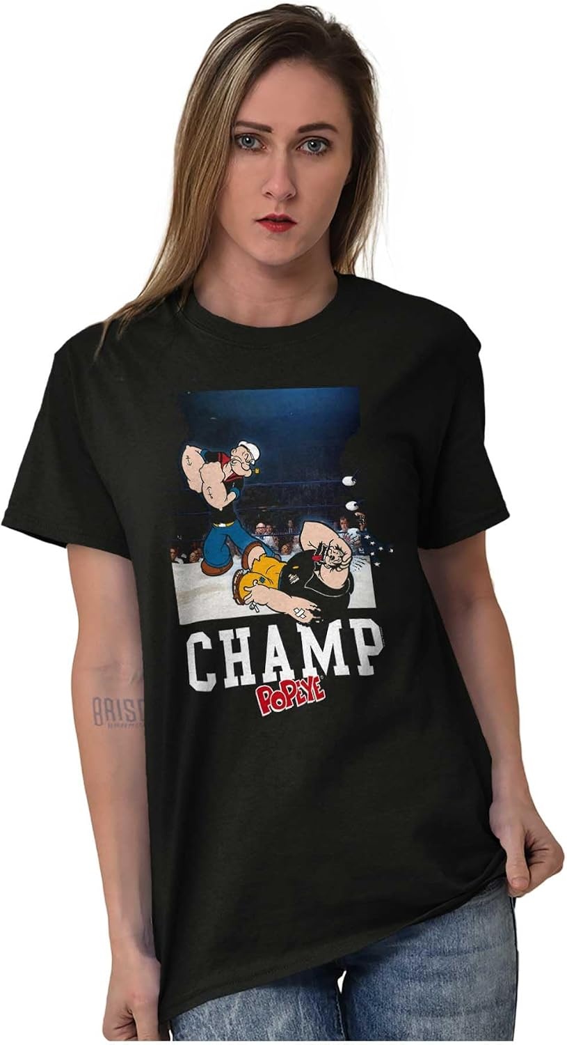 image:imageBrisco Brands Popeye Boxing Championship Photo Graphic T Shirt Men or WomenBlack