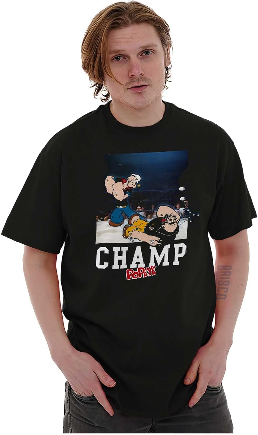 image:imageBrisco Brands Popeye Boxing Championship Photo Graphic T Shirt Men or WomenBlack