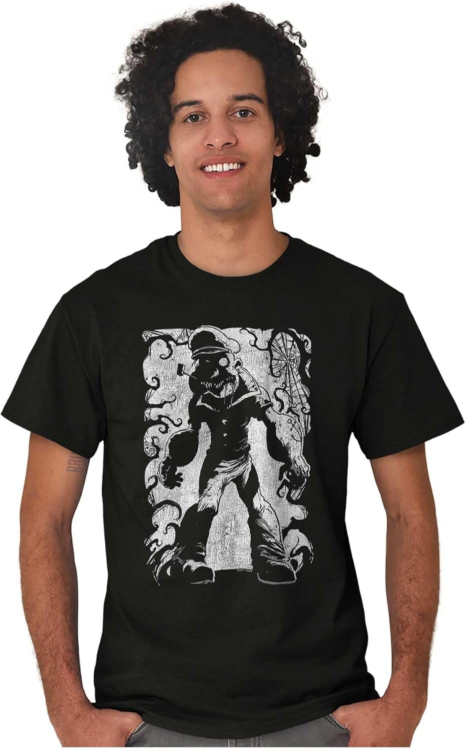 image:imageBrisco Brands Popeye Gothic Halloween Zombie Graphic T Shirt Men or WomenBlack