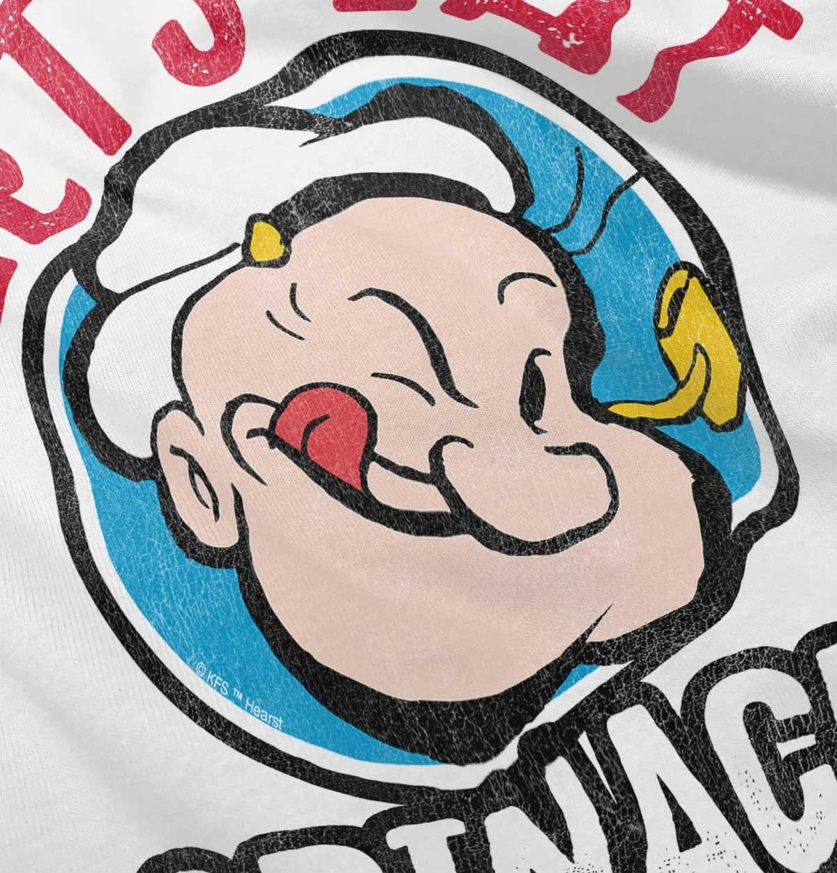 image:imageBrisco Brands Popeye Lets Eat Spinach Cool Retro Toddler Boy Girl T ShirtWhite