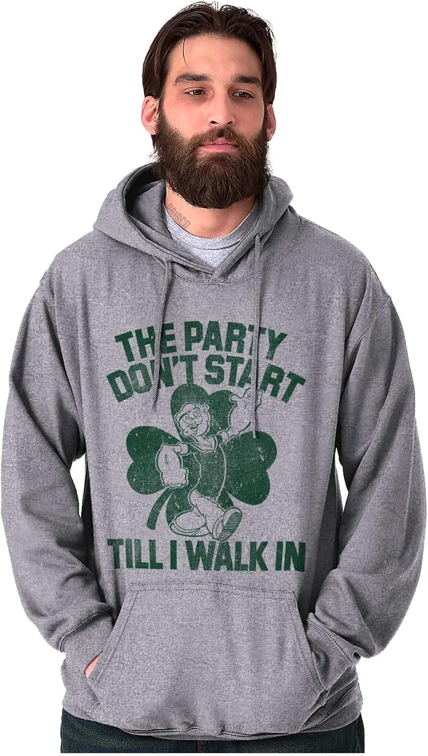image:imageBrisco Brands Popeye Saint Patricks Day Party Hoodie Sweatshirt Women MenSport Grey