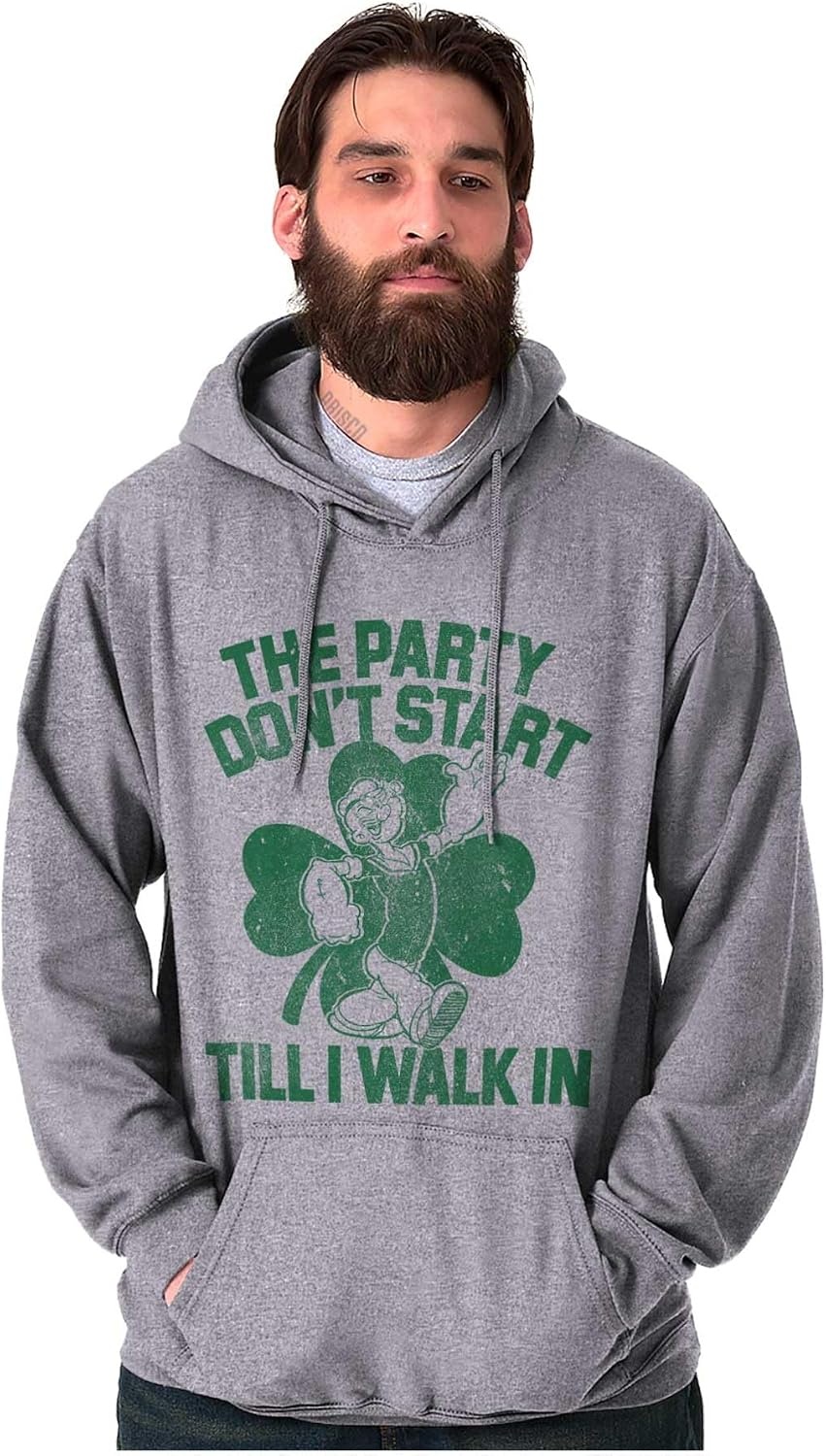 image:imageBrisco Brands Popeye Saint Patricks Day Party Hoodie Sweatshirt Women MenSport Grey