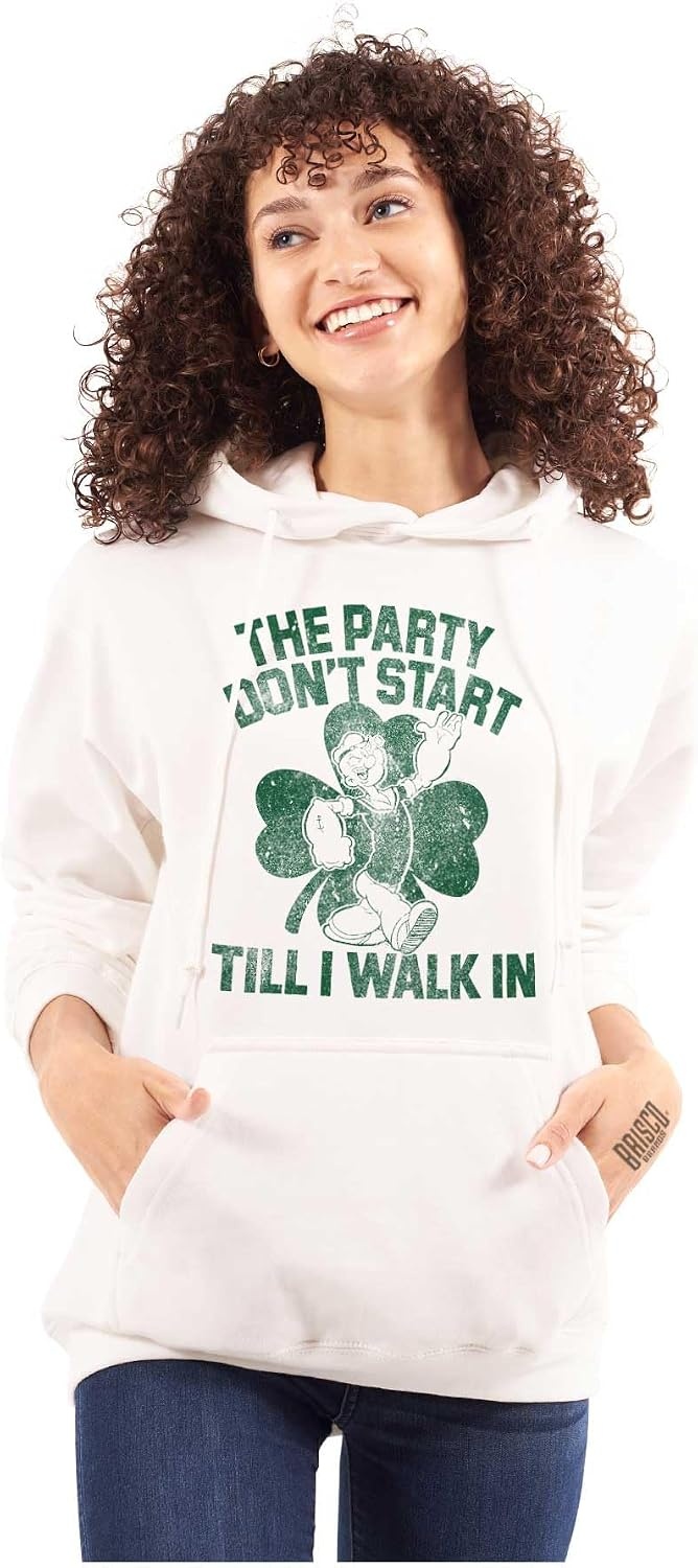 image:imageBrisco Brands Popeye Saint Patricks Day Party Hoodie Sweatshirt Women MenWhite