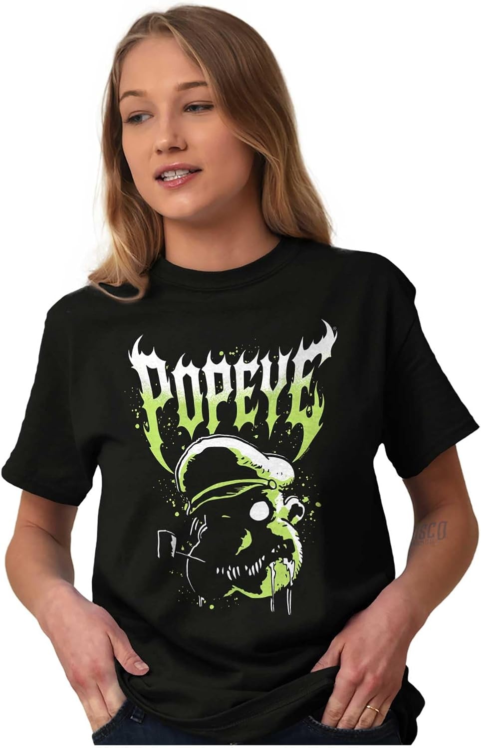 image:imageBrisco Brands Popeye Spooky Halloween Zombie Graphic T Shirt Men or WomenBlack