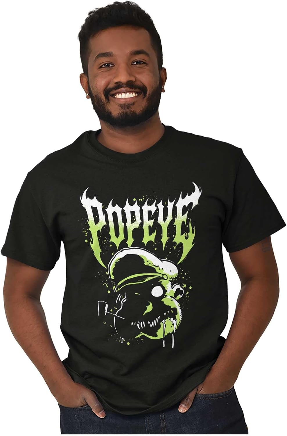image:imageBrisco Brands Popeye Spooky Halloween Zombie Graphic T Shirt Men or WomenBlack
