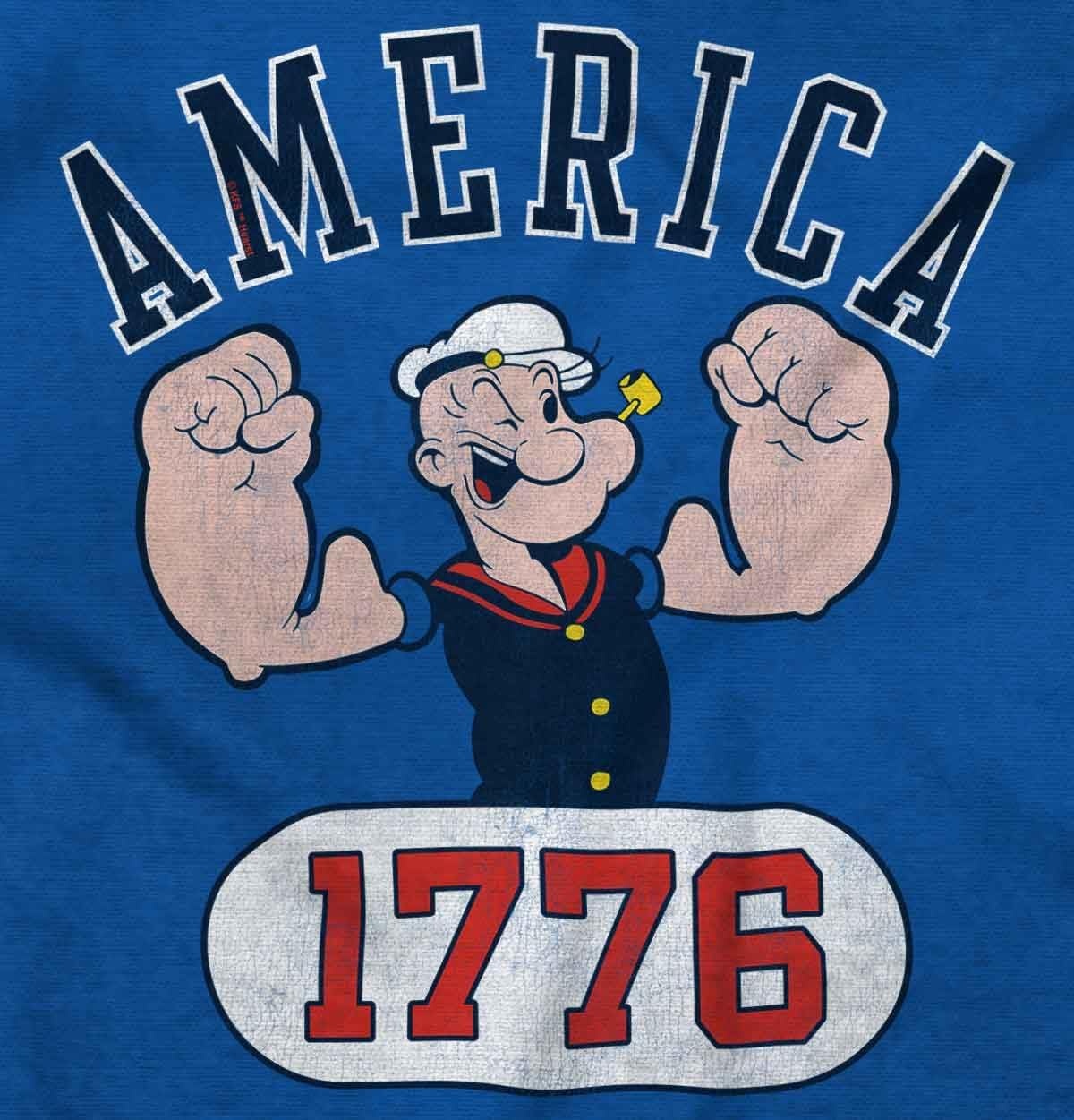 image:imageBrisco Brands Popeye The Sailor Man America 1776 Baby Romper Boys or GirlsRoyal