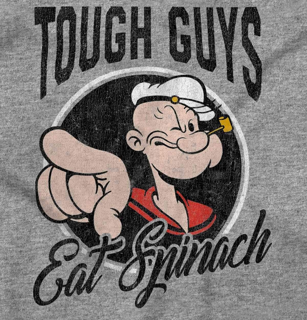 image:imageBrisco Brands Popeye Tough Guys Eat Spinach Funny Baby Bodysuit Jumper BoysHeather
