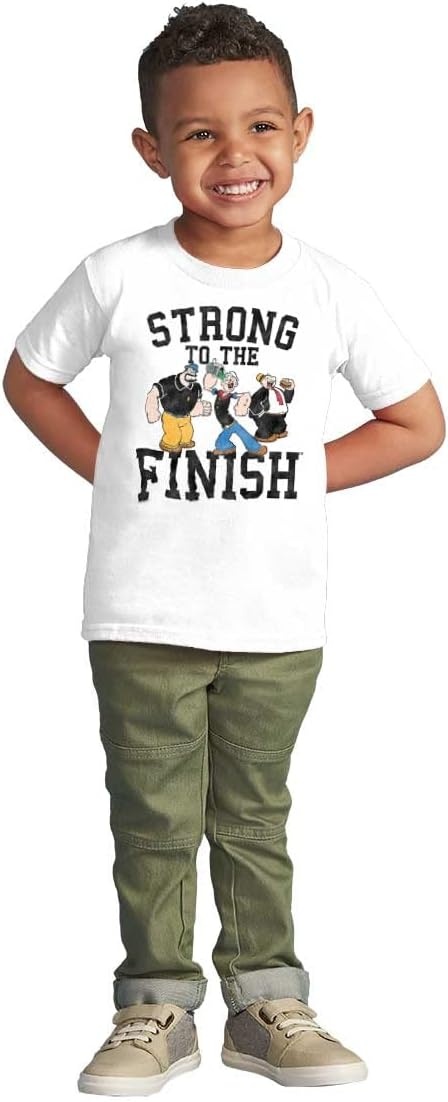 image:imageBrisco Brands Popeye and Crew Strong to The Finish Toddler Boy Girl T ShirtWhite