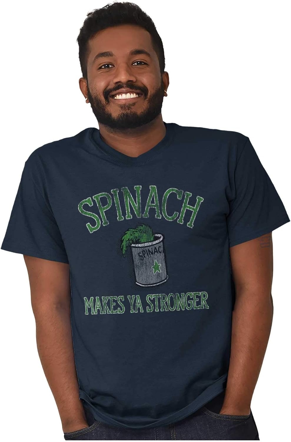 image:imageBrisco Brands Spinach Makes Ya Stronger Popeye Graphic T Shirt Men or WomenNavy