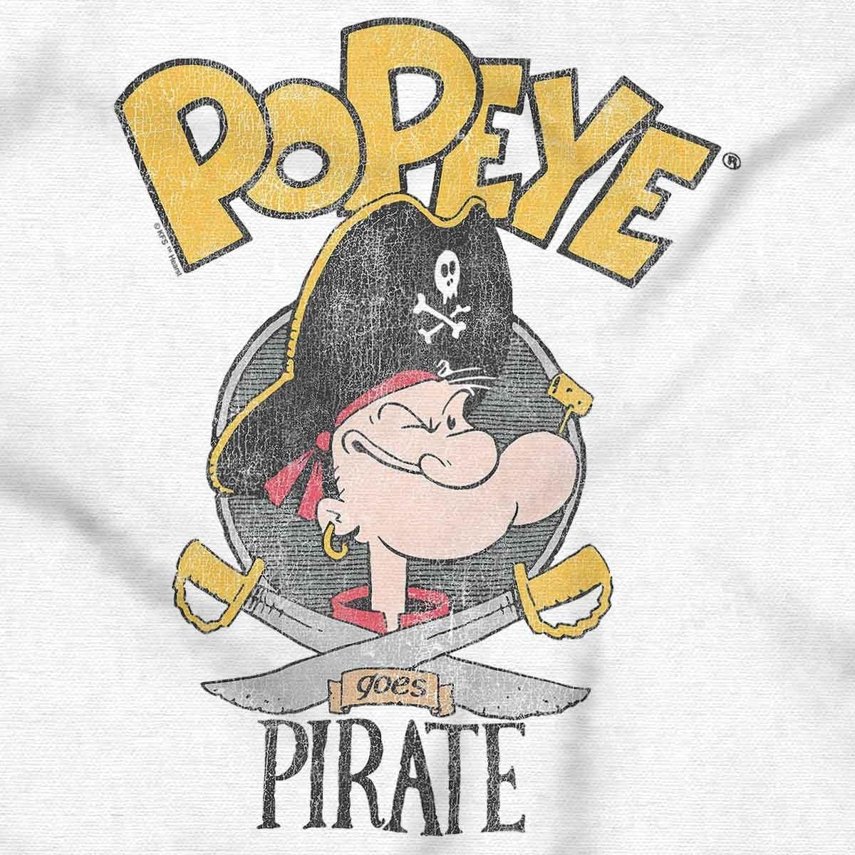 image:imageBrisco Brands Vintage Retro Popeye Goes Pirate Baby Romper Boys or GirlsWhite