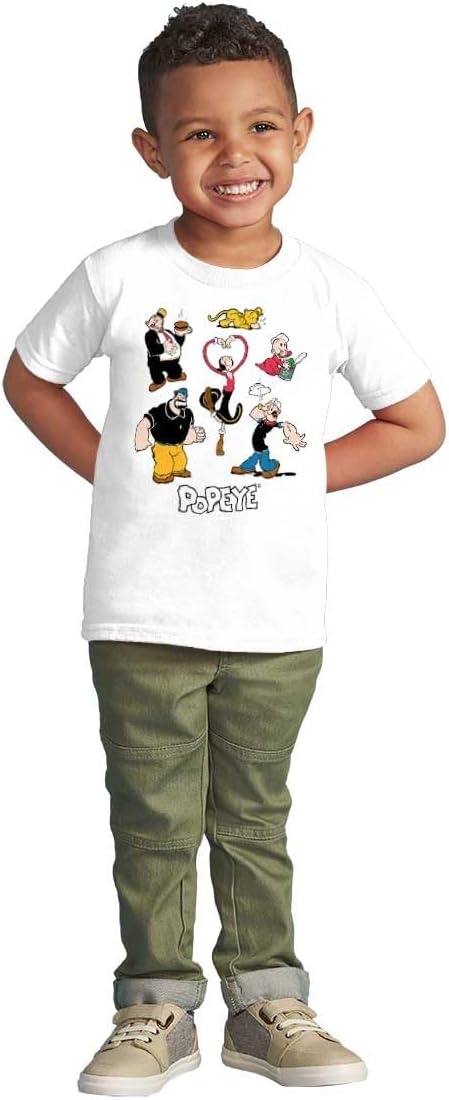 image:imageClassic Popeye Cartoon Characters Toddler Baby Graphic T ShirtWhite