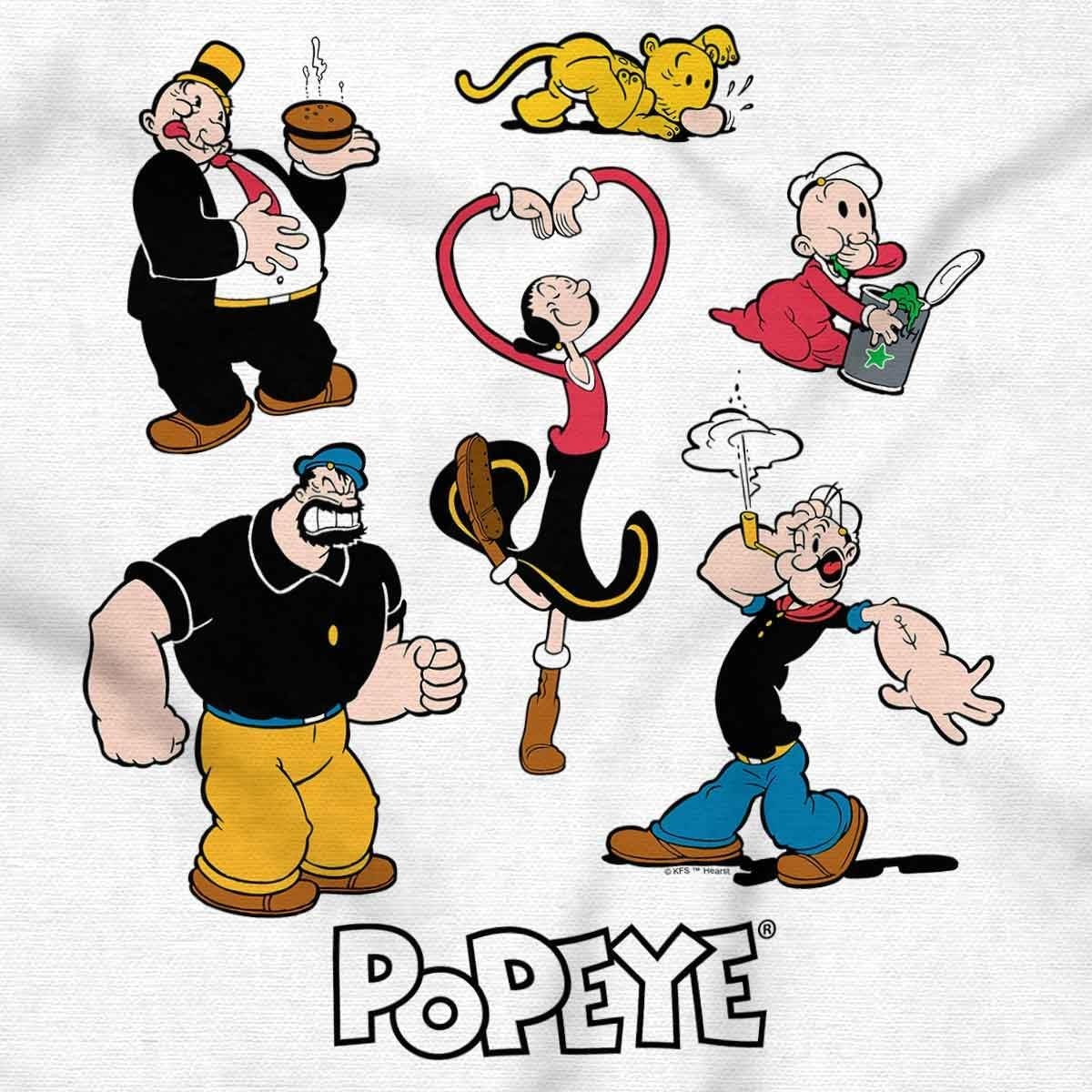 image:imageClassic Popeye Cartoon Characters Toddler Baby Graphic T ShirtWhite