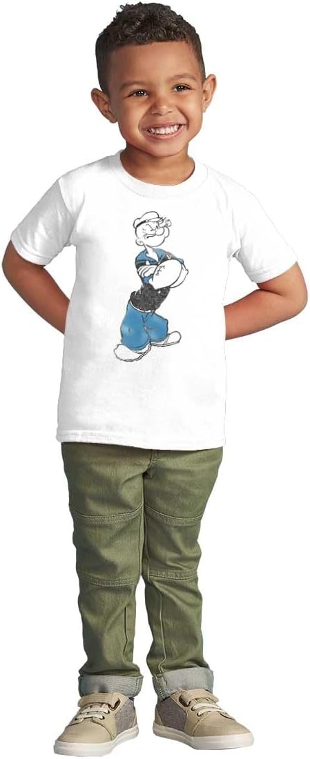 image:imageClassic Vintage Popeye the Sailor Man Toddler Baby Graphic T ShirtWhite