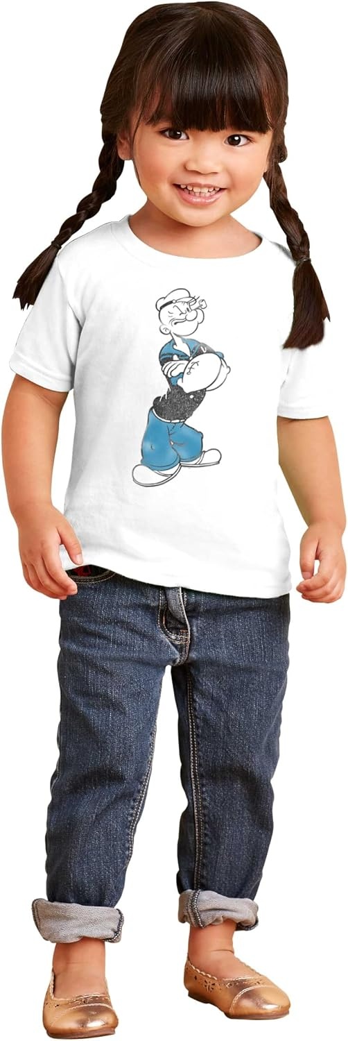 image:imageClassic Vintage Popeye the Sailor Man Toddler Baby Graphic T ShirtWhite
