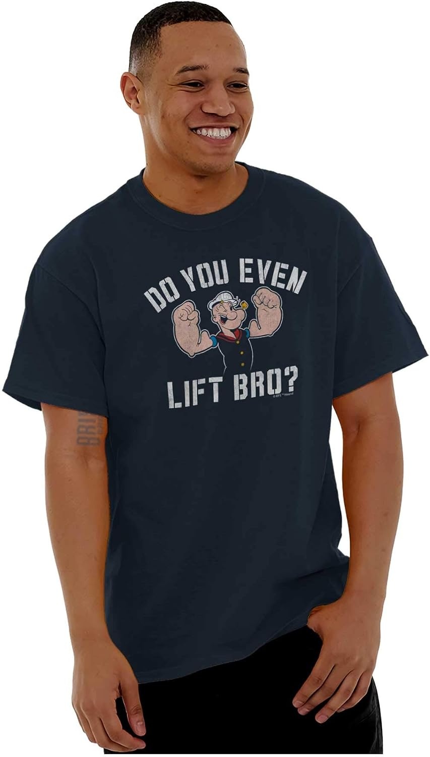image:imageDo You Even Lift Bro Popeye Sailor Graphic T Shirt Men or WomenNavy