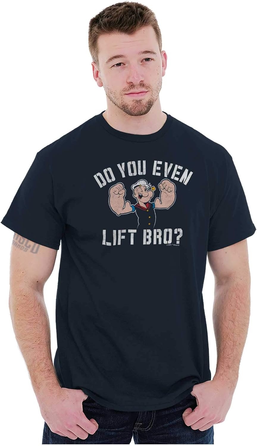 image:imageDo You Even Lift Bro Popeye Sailor Graphic T Shirt Men or WomenNavy