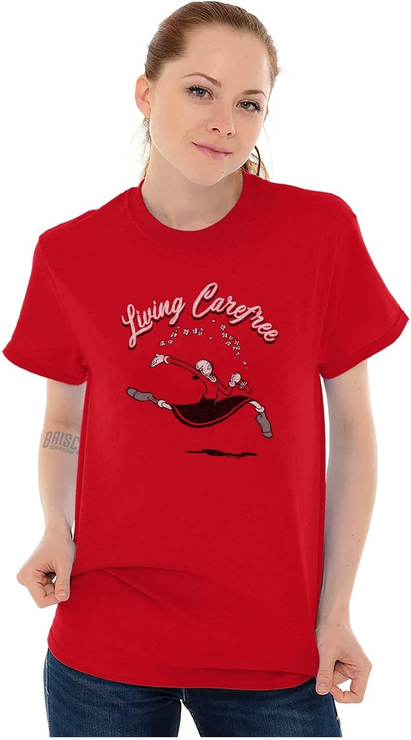 image:imageOlive OYL Living Carefree Cute Popeye Womens Graphic T Shirt TeesAntique Cherry Red