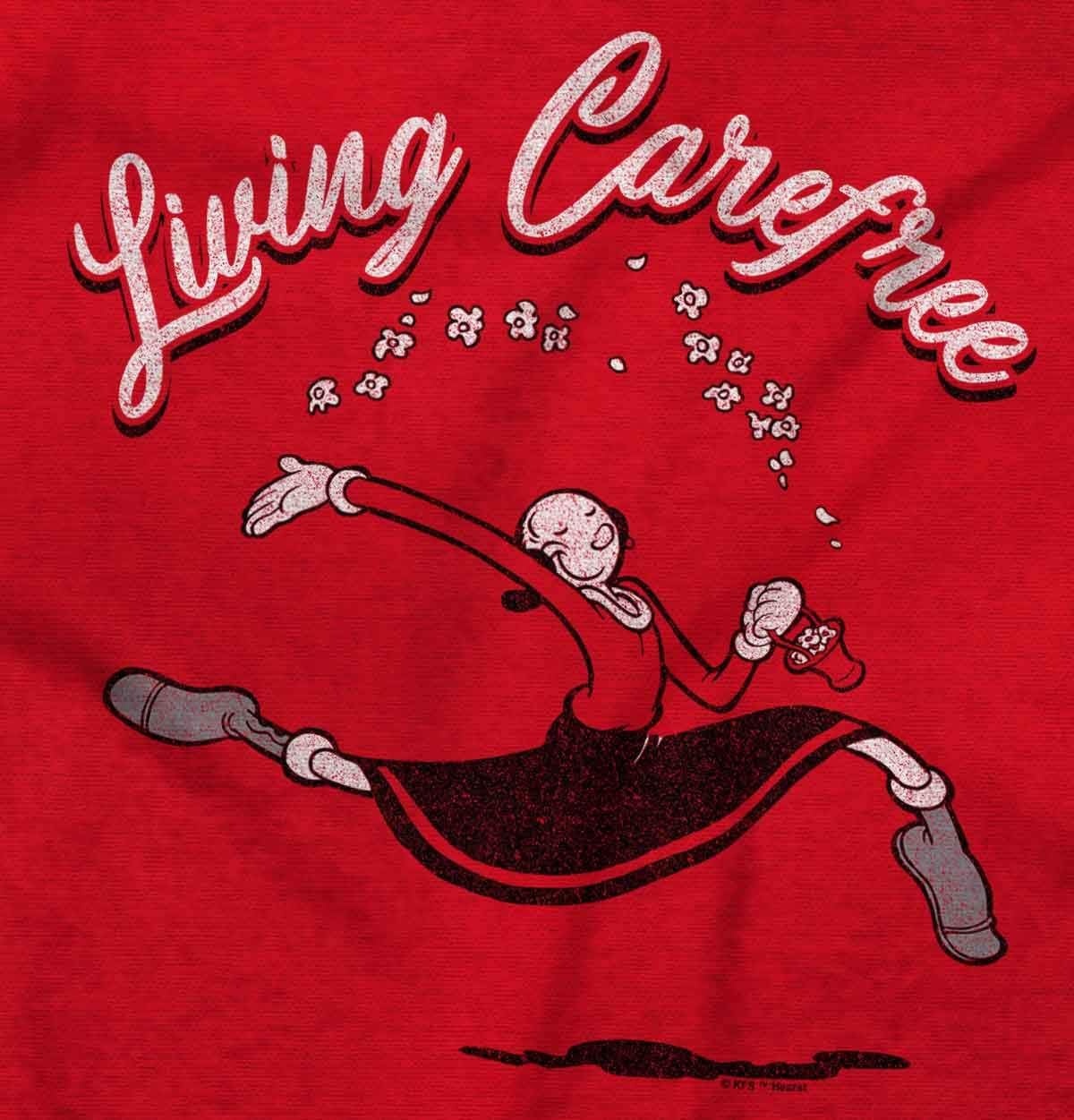 image:imageOlive OYL Living Carefree Cute Popeye Womens Graphic T Shirt TeesAntique Cherry Red