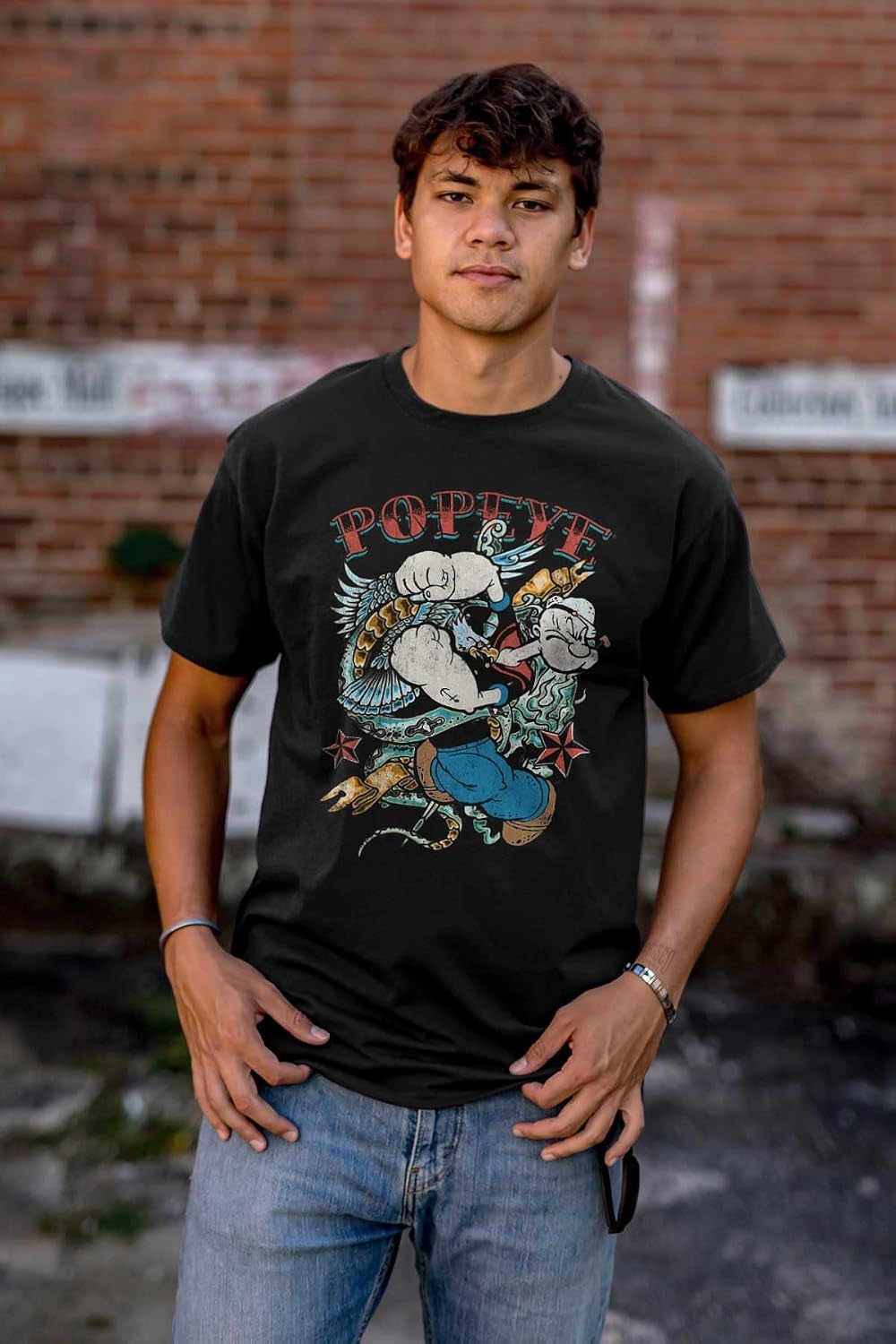 image:imagePopeye American Traditional Tattoo Graphic T Shirt Men or WomenBlack