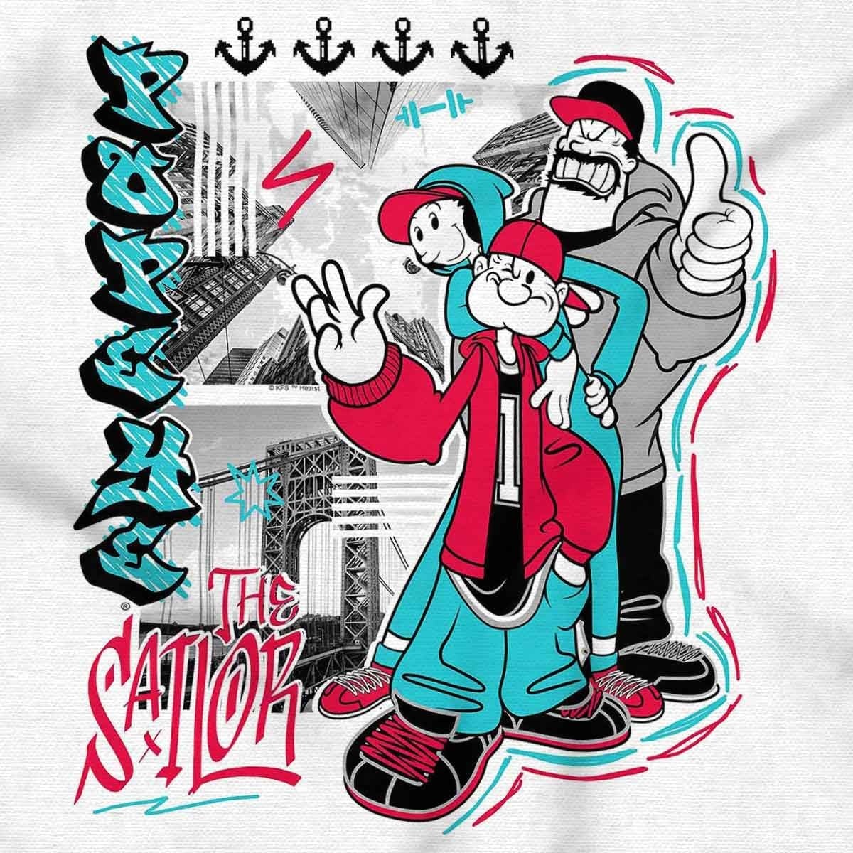 image:imagePopeye Bluto Olive Oyl Urban Graffiti Graphic T Shirt Men or WomenWhite