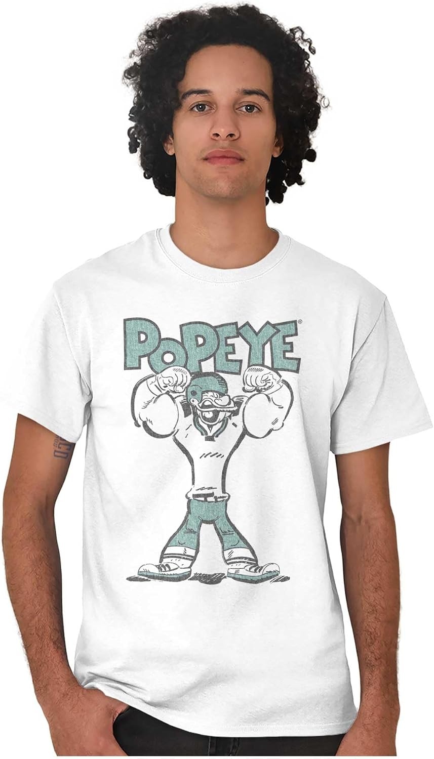 image:imagePopeye Football Champion Athlete Graphic T Shirt Men or WomenWhite