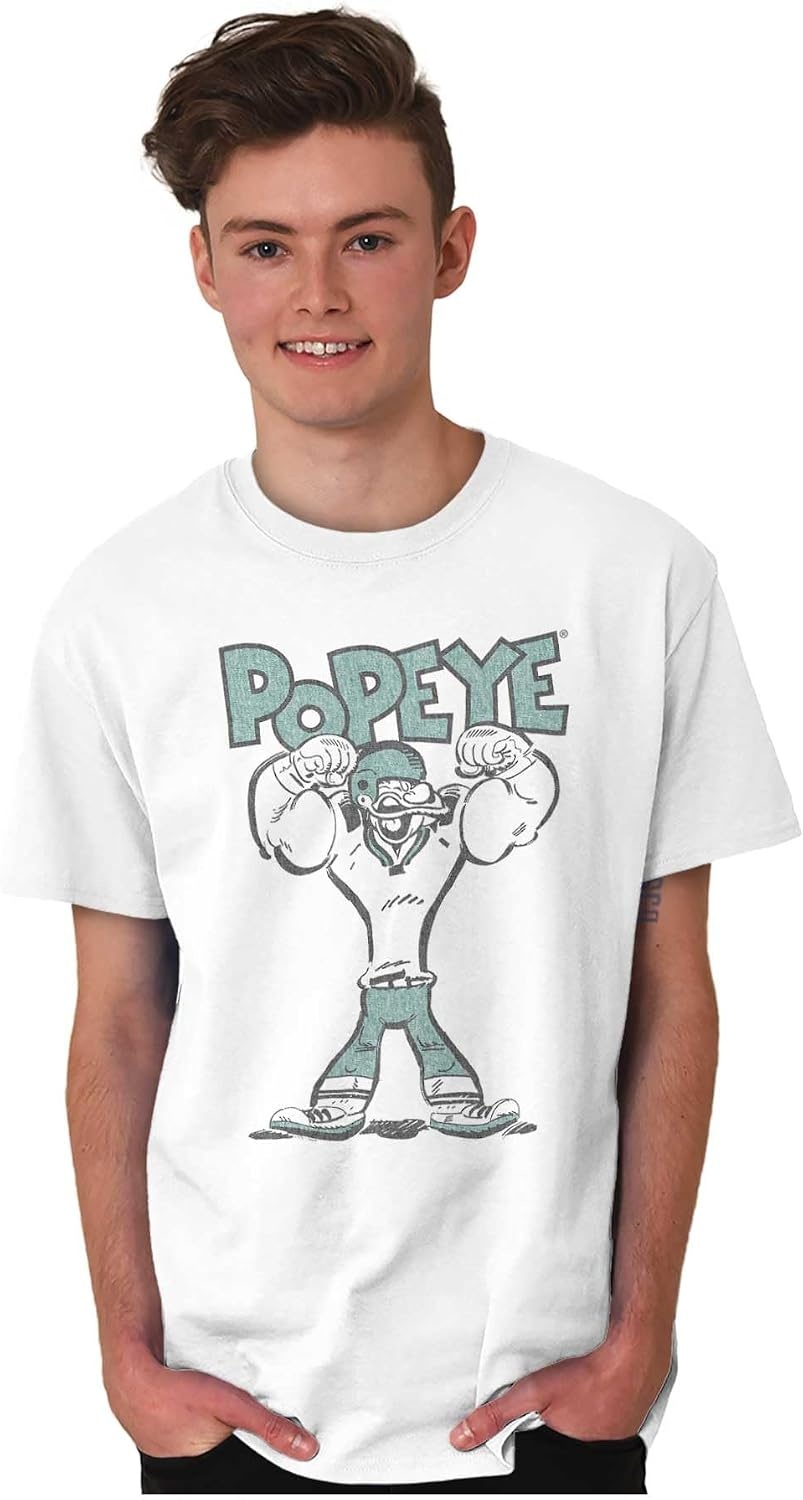 image:imagePopeye Football Champion Athlete Graphic T Shirt Men or WomenWhite