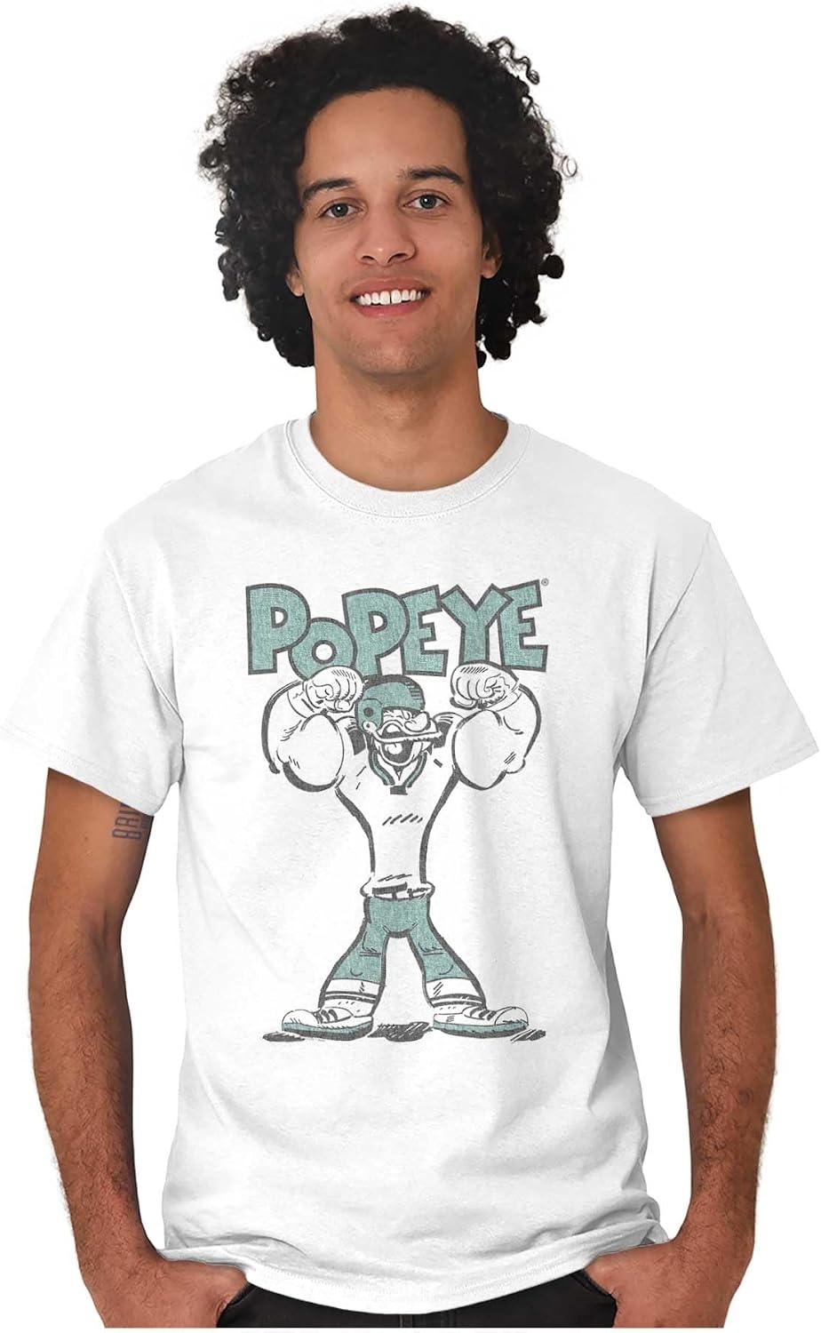 image:imagePopeye Football Champion Athlete Graphic T Shirt Men or WomenWhite